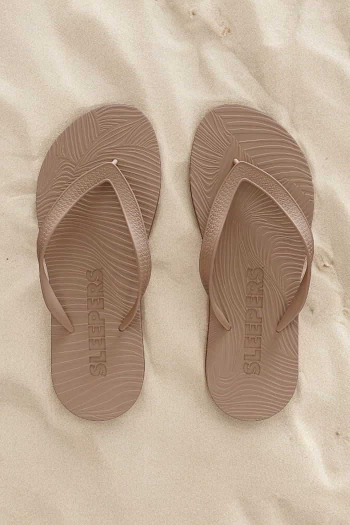 Sleepers, Slim wide strap Klip klapper, Sand